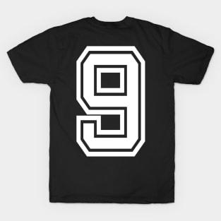 Numbers 9 for a sports team, group, or community T-Shirt